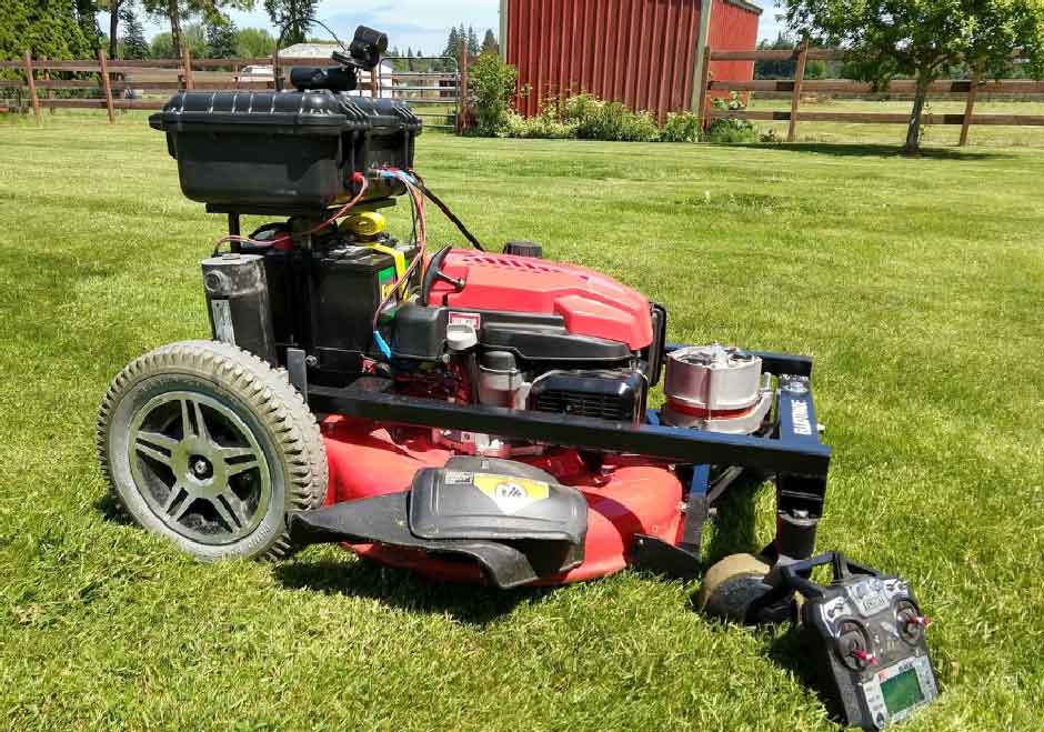 What maintenance is required for a remote control lawn mower